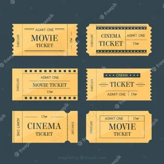 复古风格电影票