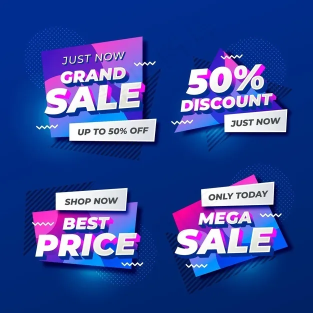 收集现代霓虹灯销售横幅bannereps,ai矢量模版下载