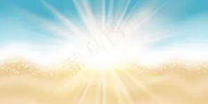 带有夏日海滩主题设计的抽象横幅banner