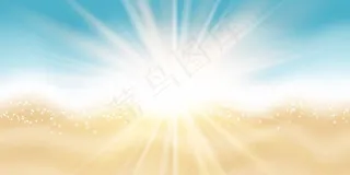 带有夏日海滩主题设计的抽象横幅banner