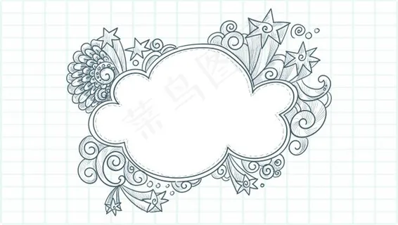 手绘素描星光背景