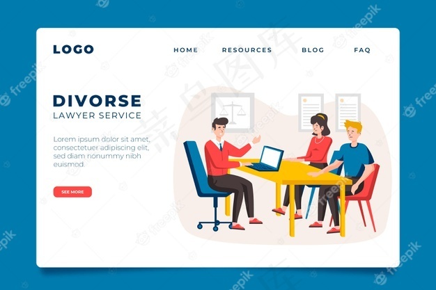离婚律师服务登录页eps,ai矢量模版下载