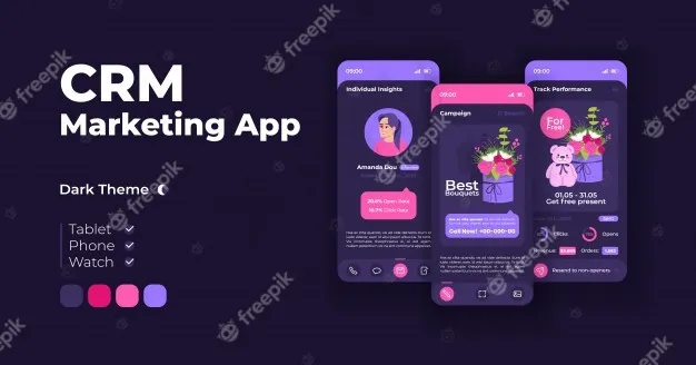 在线推广卡通智能手机界面向量模板集eps,ai矢量模版下载