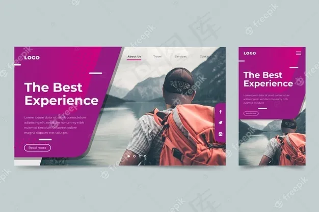 旅行登录页模板eps,ai矢量模版下载