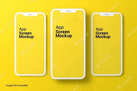 应用程序屏幕模型样机