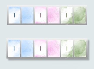 一套柔和明亮的水彩背景