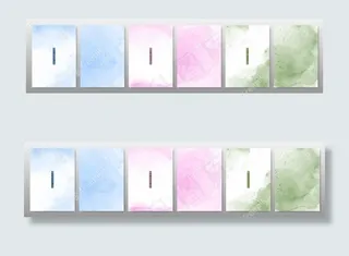 一套柔和明亮的水彩背景