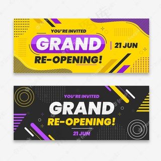 盛大重新开放不久横幅banner模板