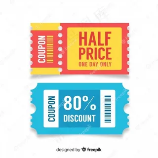 平面设计彩色优惠券模板