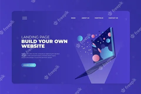 带笔记本电脑的登录页