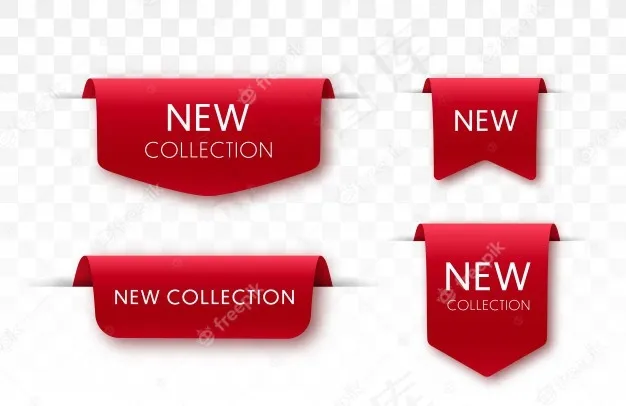 新的收藏品销售标签。3d标签和徽章。红丝带。矢量横幅bannereps,ai矢量模版下载