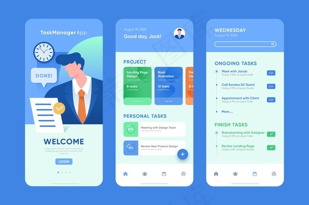 任务管理应用程序eps,ai矢量模版下载
