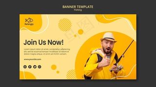 现在就加入我们，穿黄色渔衣的人