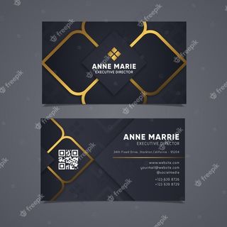 优雅的金色线条名片