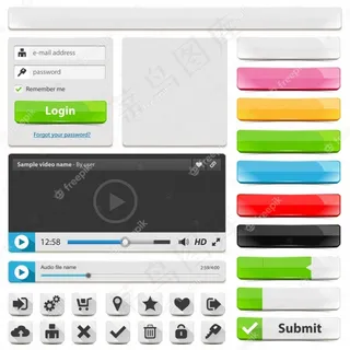 网页设计元素集。