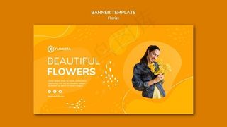 花店概念横幅banner设计