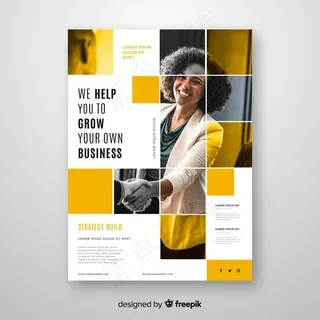 抽象商务宣传单,DM传单模板