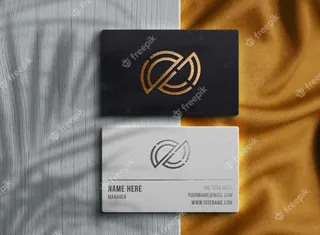 豪华标志模型样机名片