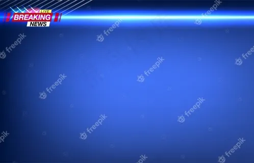 横幅banner突发新闻、重要新闻、头条以警灯形式闪烁。图像。