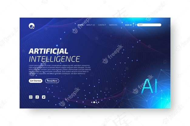 人工智能登录页eps,ai矢量模版下载