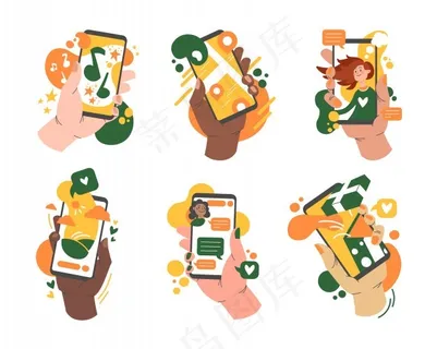 各种手持智能手机和应用程序集 各种手持智能手机和应用程序集