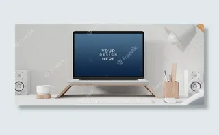 带模拟屏幕的笔记本电脑