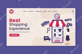 平面设计网上购物登录页模板