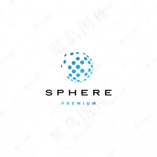 球体数字地球仪圆形圆点扩散3d徽标图标插图