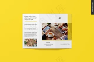 三折页小册子模型样机