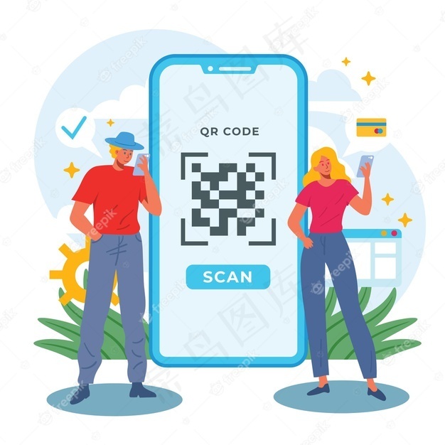 二维码扫描概念的字符说明