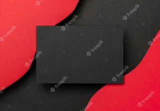黑色纸张和波浪色红色背景层