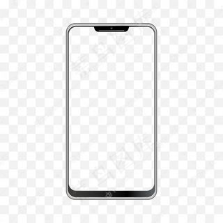 智能手机插图。手机相框与空白显示隔离模板。