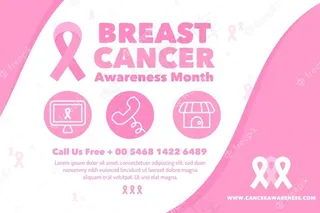 乳腺癌宣传月横幅banner