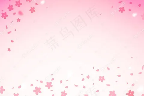 渐变樱花复制空间背景