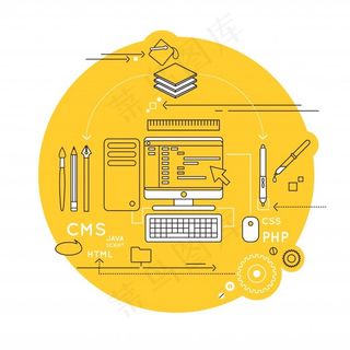 网页设计线条构图