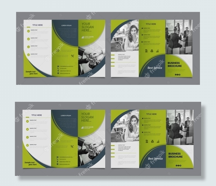 摘要三折页小册子模板