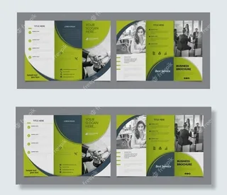 摘要三折页小册子模板