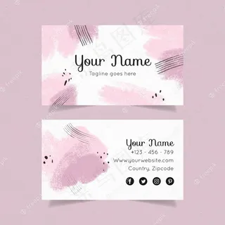 手绘名片模板