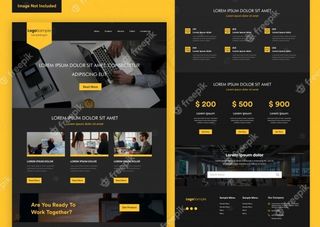 黑色优雅的商业开发网站设计模板