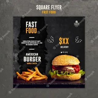 快餐广场宣传单,DM传单模板