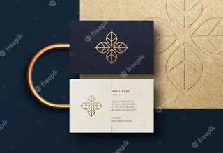 现代和豪华名片模型样机