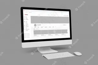 真实的电脑模型样机显示youtube频道