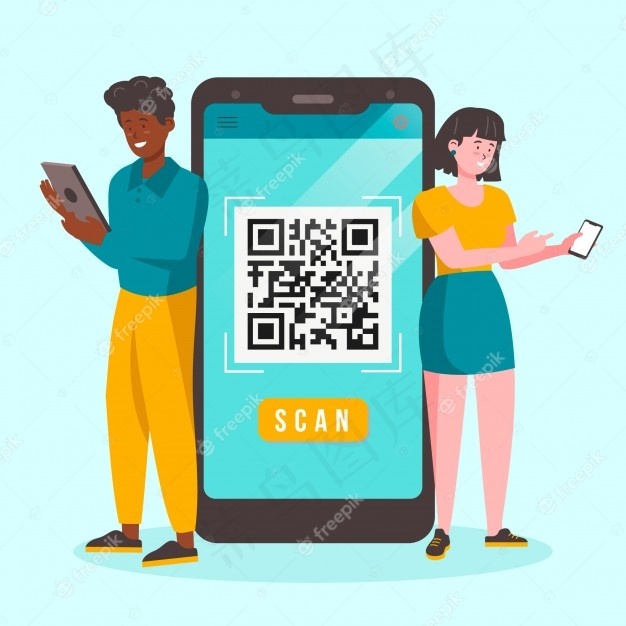 二维码字符扫描概念