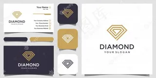 创意钻石概念模板和名片