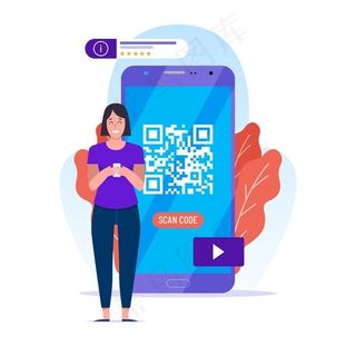 二维码字符扫描概念