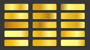 金黄色渐变金属渐变套装