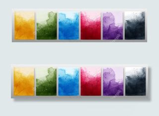 一套鲜艳多彩的水彩画背景