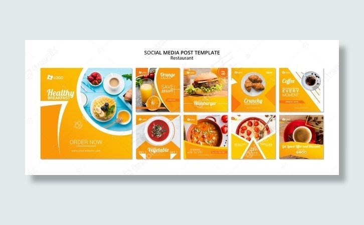 餐厅社交媒体帖子模板