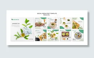 抹茶社交媒体帖子模板