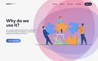 拿着大拼图块的伙伴